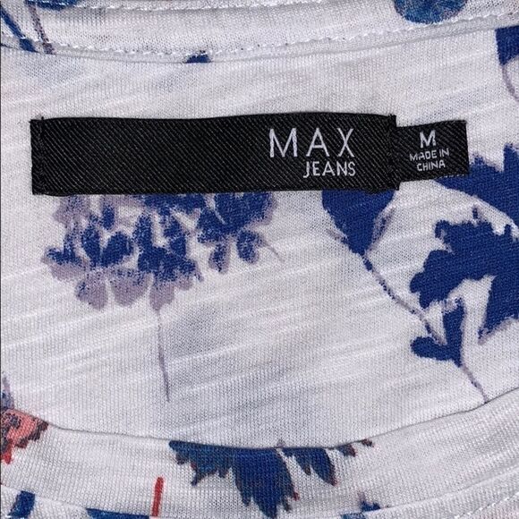 Max Jeans Dolman Sleeve Hi-low Floral Tee - Picture 4 of 6